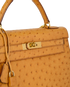Kelly 32 In Ostrich Cognac, other view